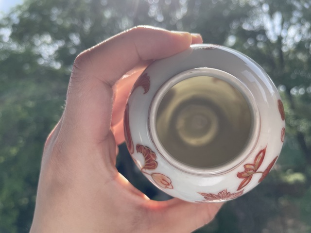 古玩陶瓷清雍正 粉彩花籃紋小罐真品鑒賞圖