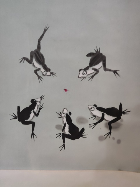 古玩字畫手工精裱已故中美協名家史正學 少林蛙拳拍賣，當前價格4988元
