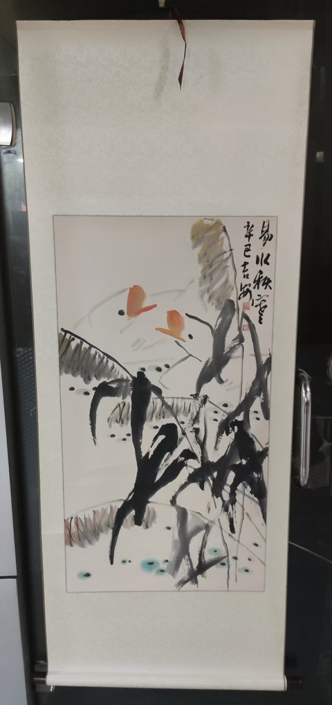 古玩字畫手工原裝原裱名家魏吉安 雙鵝圖拍賣，當前價格2288元