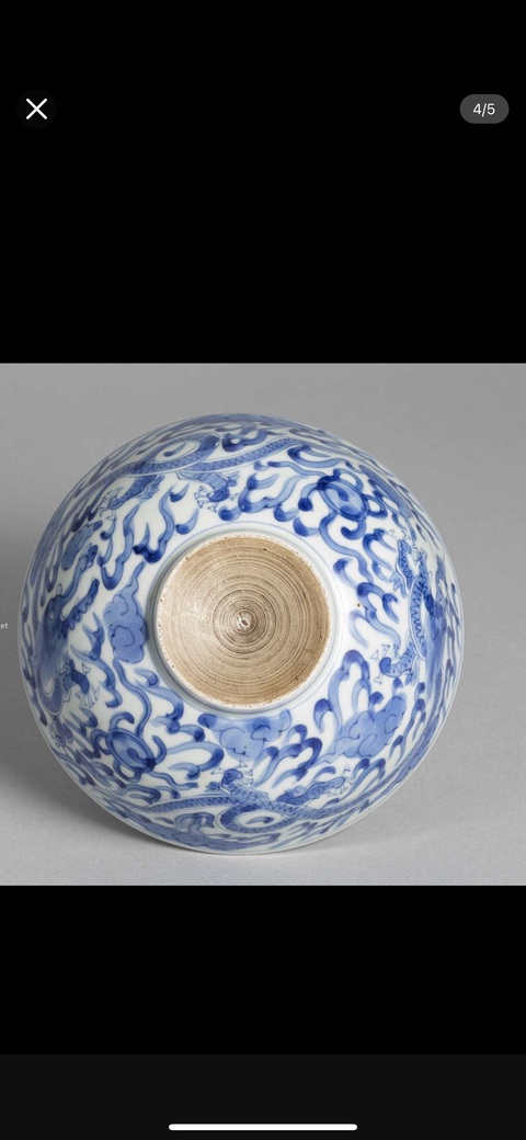 古玩陶瓷青花龍紋碗真品鑒賞圖