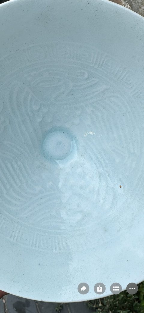 古玩陶瓷湖田窯斗笠盞真品鑒賞圖