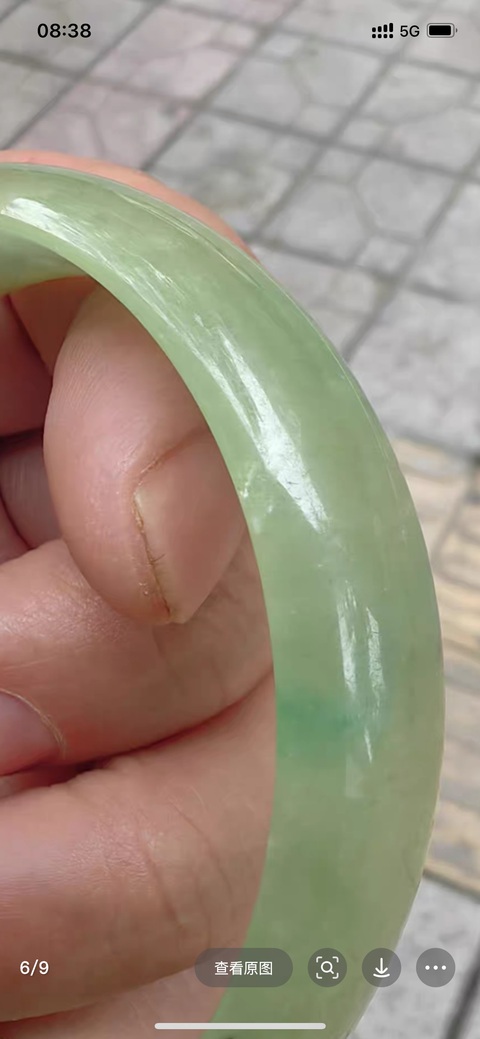 古玩玉器非天然翡翠手鐲真品鑒賞圖