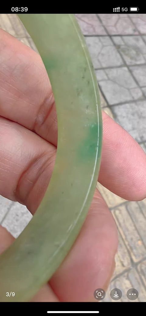 古玩玉器非天然翡翠手鐲真品鑒賞圖