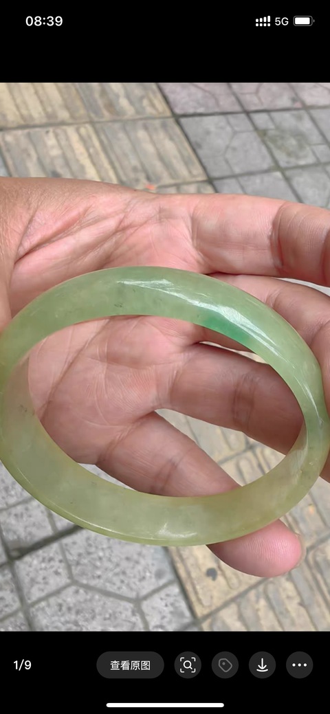 古玩玉器非天然翡翠手鐲真品鑒賞圖
