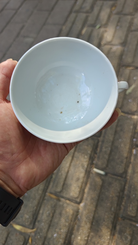 古玩陶瓷皮球花杯真品鑒賞圖