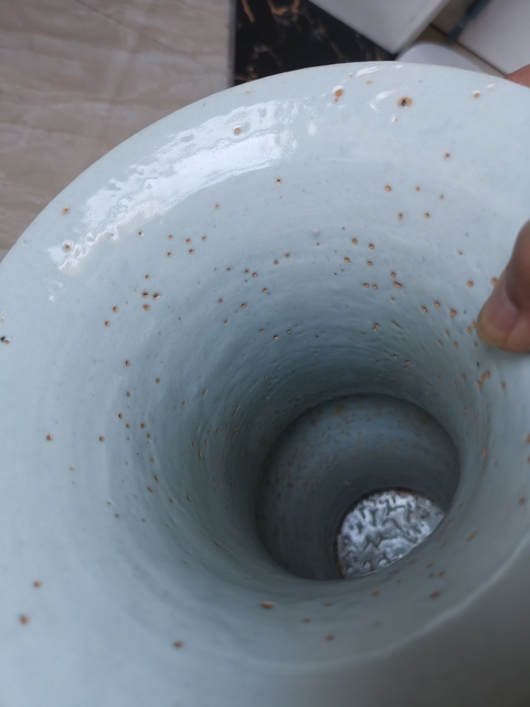 古玩陶瓷百子鬧春粉彩花觚真品鑒賞圖