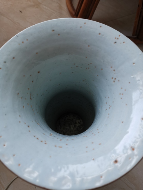 古玩陶瓷百子鬧春粉彩花觚真品鑒賞圖
