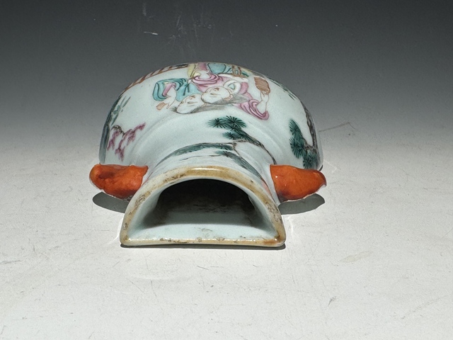 古玩陶瓷清中粉彩劉海戲金蟾壁瓶真品鑒賞圖