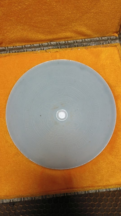 古玩陶瓷湖田窯青白釉雙鳳斗笠盞,模糊,偏老真品鑒賞圖