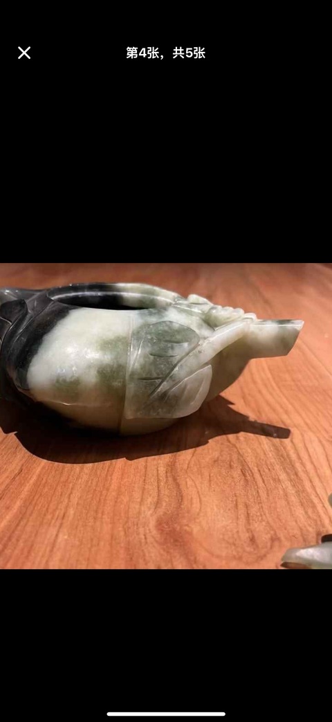 古玩玉器岫玉雕“壺具”真品鑒賞圖