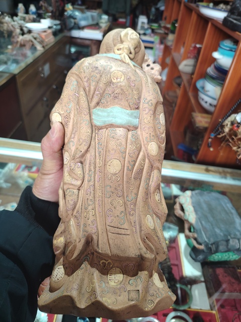古玩陶瓷紫砂壽星造像真品鑒賞圖