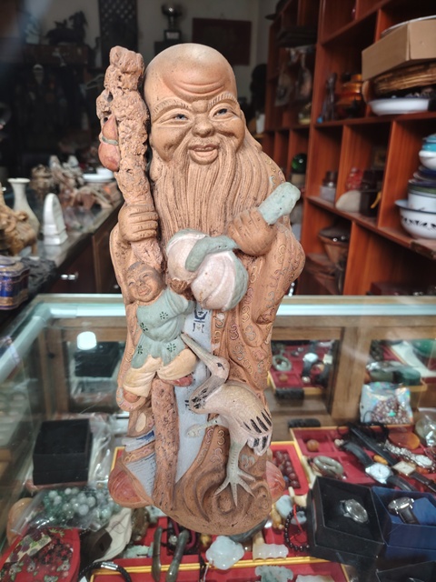 古玩陶瓷紫砂壽星造像真品鑒賞圖