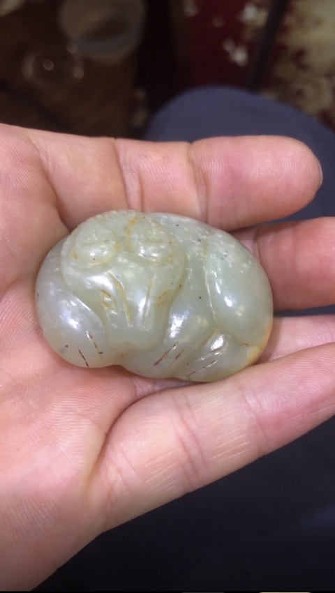 古玩玉器仿古做舊瑞獸帶飾真品鑒賞圖