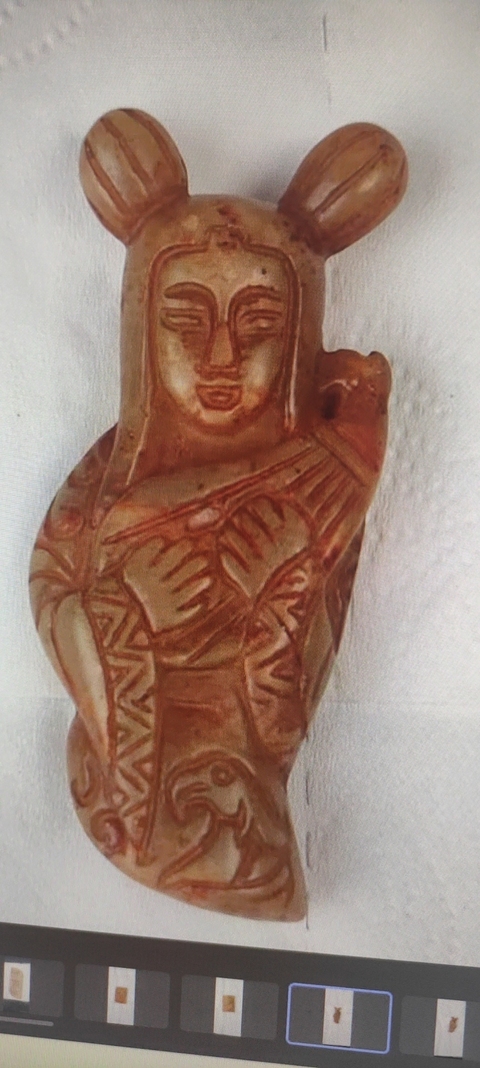 古玩玉器仿古做舊龍紋牌真品鑒賞圖