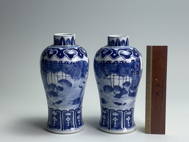 古玩陶瓷清晚期·青花江西十景紋瓶一對(duì)拍賣(mài),當(dāng)前價(jià)格3236元