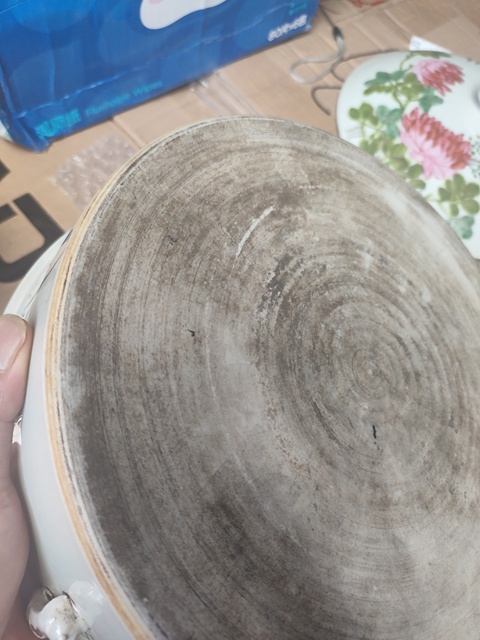 古玩陶瓷淺絳彩花鳥紋一品鍋真品鑒賞圖