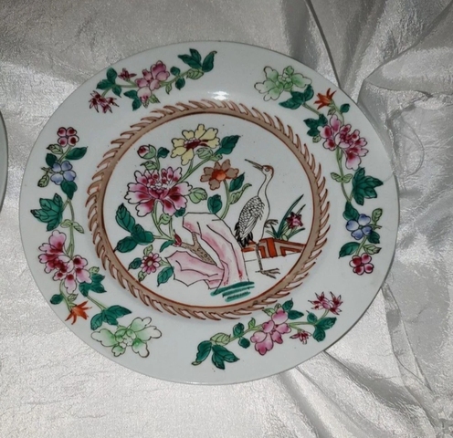 古玩陶瓷花鳥紋盤真品鑒賞圖