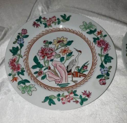 古玩陶瓷花鳥紋盤真品鑒賞圖