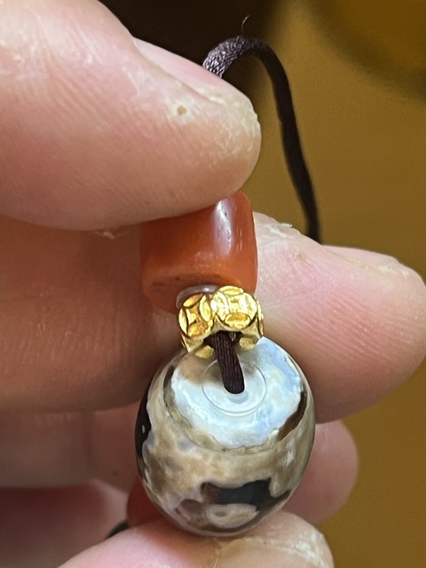 古玩玉器仿千年措思天珠真品鑒賞圖