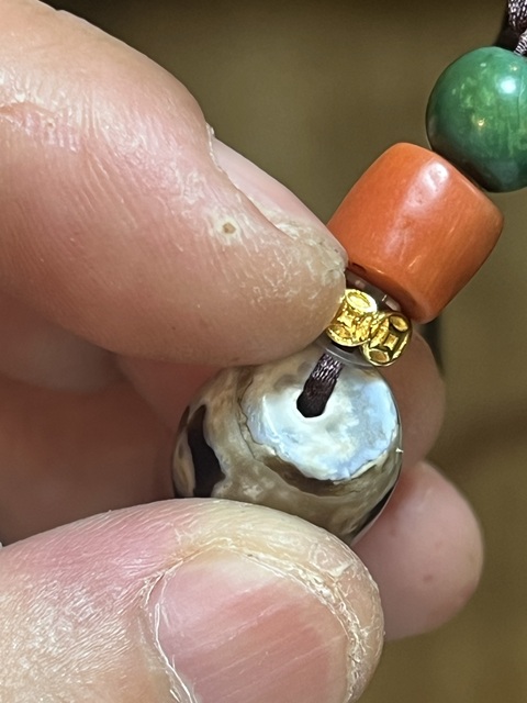 古玩玉器仿千年措思天珠真品鑒賞圖