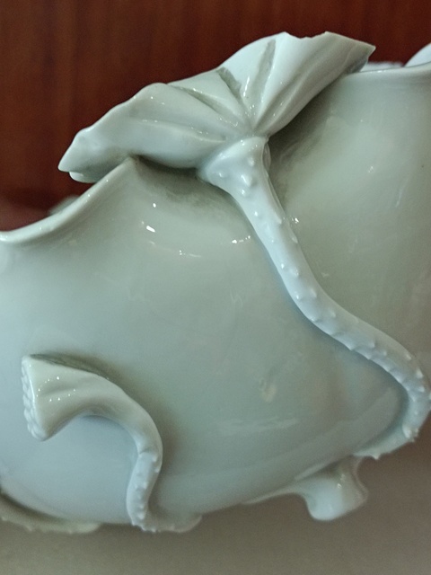 古玩陶瓷德化窯水仙盆真品鑒賞圖