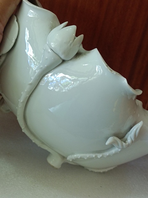 古玩陶瓷德化窯水仙盆真品鑒賞圖