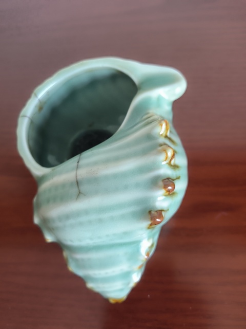 古玩陶瓷青釉褐彩海螺真品鑒賞圖