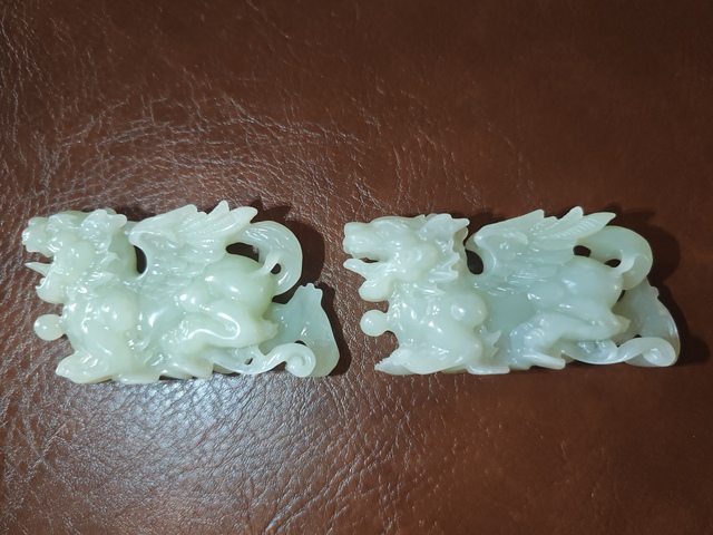古玩玉器玉麒麟一對真品鑒賞圖