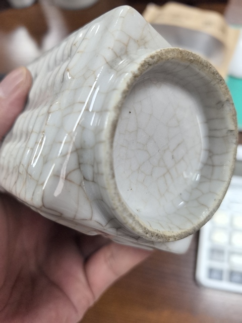 古玩陶瓷哥釉琮式瓶真品鑒賞圖