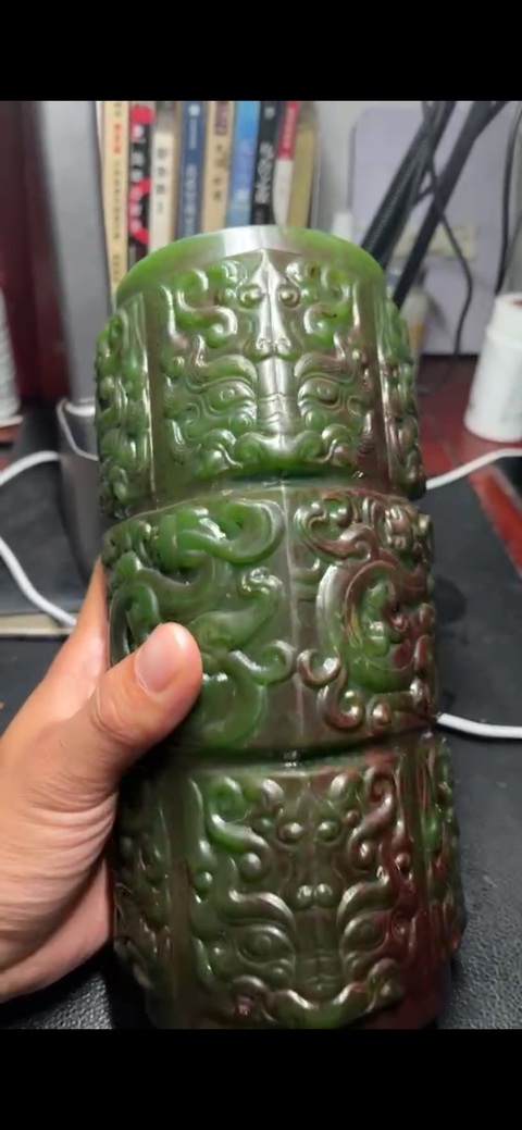 古玩玉器玉琮真品鑒賞圖