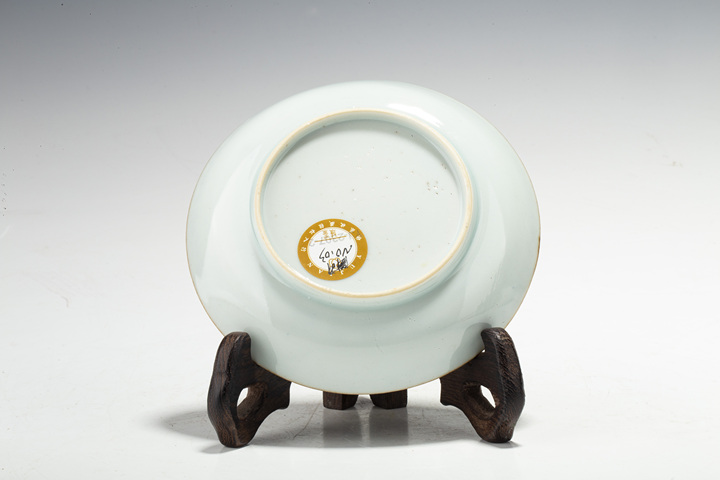 古玩陶瓷清康熙·青花礬紅描金花鳥紋杯碟拍賣，當前價格1024元