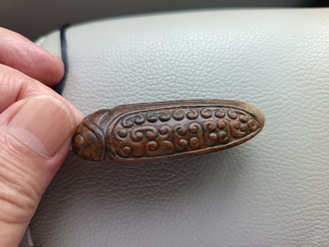 古玩玉器仿古玉蟬真品鑒賞圖