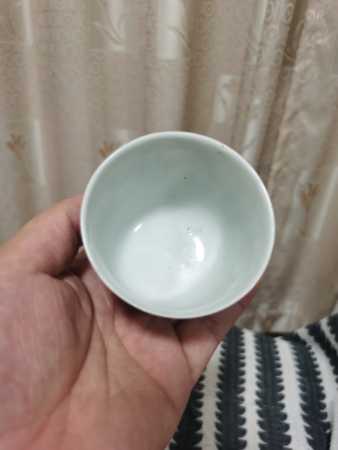 古玩陶瓷青花八仙人物仰鐘杯真品鑒賞圖
