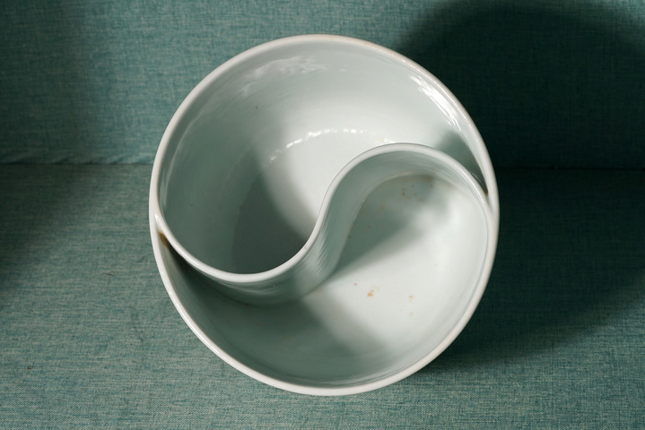 古玩陶瓷詩文太極筆洗真品鑒賞圖