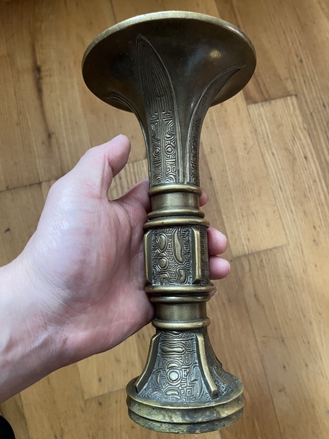 古玩銅器銅觚真品鑒賞圖