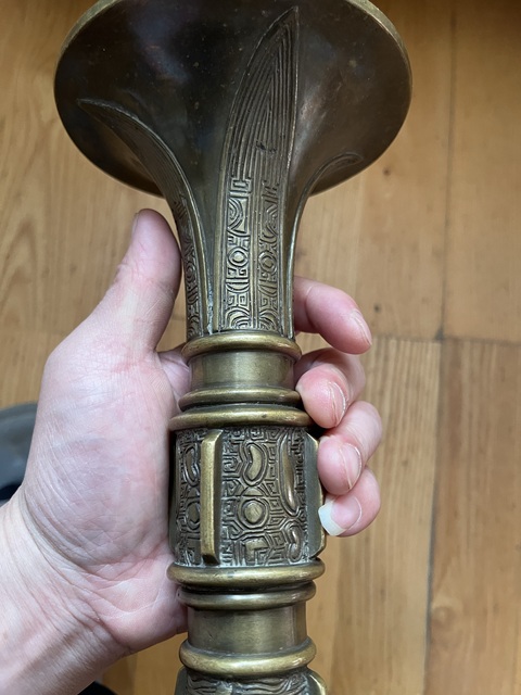 古玩銅器銅觚真品鑒賞圖