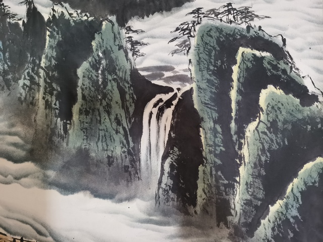 古玩字畫李可染大師弟子已故中央美院教授張憑山水拍賣,當前價格20000元