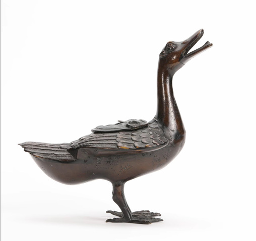 古玩銅器鴨熏真品鑒賞圖