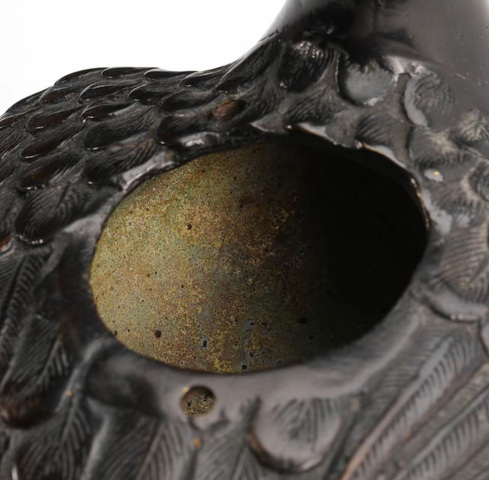 古玩銅器鴨熏真品鑒賞圖
