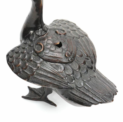 古玩銅器鴨熏真品鑒賞圖