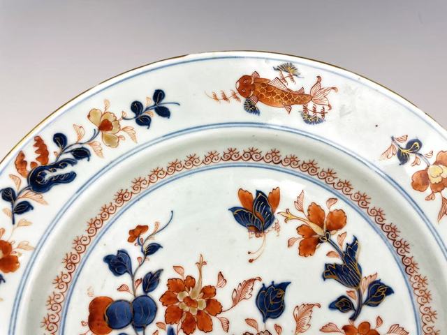 古玩陶瓷清康熙·青花礬紅描金三多金魚大盤拍賣,當前價格0元