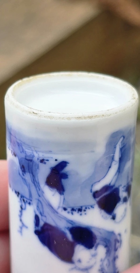 古玩陶瓷青花鼻煙壺真品鑒賞圖