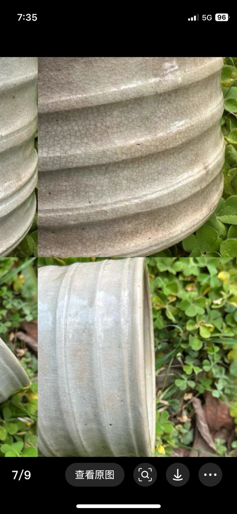 古玩陶瓷三足筒式香爐真品鑒賞圖