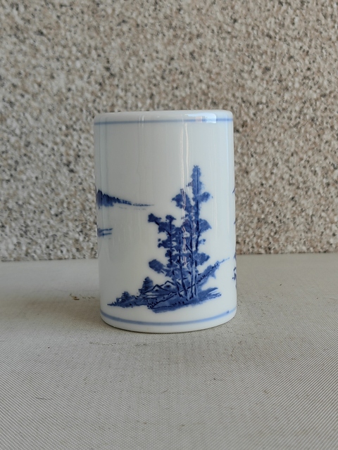 古玩陶瓷山水紋青花筆筒拍賣，當(dāng)前價(jià)格398元
