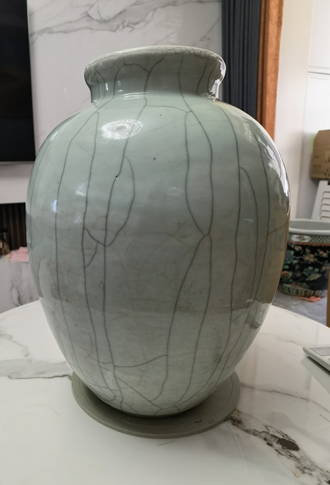 古玩陶瓷哥釉太白罐真品鑒賞圖