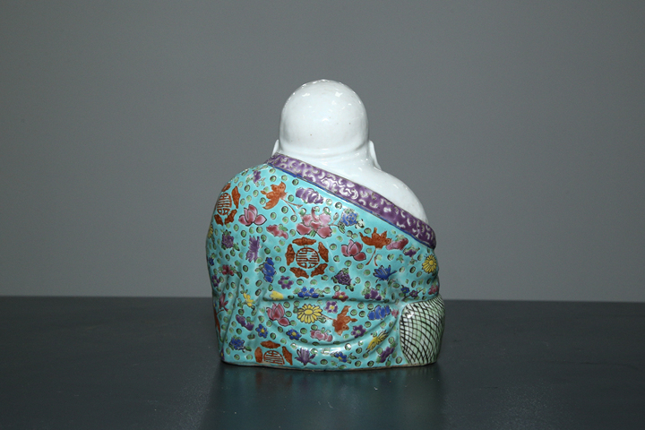 古玩陶瓷民國·粉彩彌勒造像真品鑒賞圖