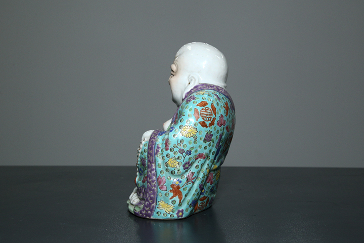 古玩陶瓷民國·粉彩彌勒造像真品鑒賞圖