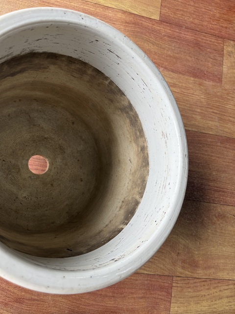 古玩陶瓷花鳥紋粉彩圈足筒式香爐(花盆)真品鑒賞圖
