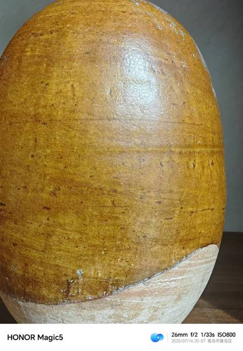 古玩陶瓷黃釉長頸瓶真品鑒賞圖