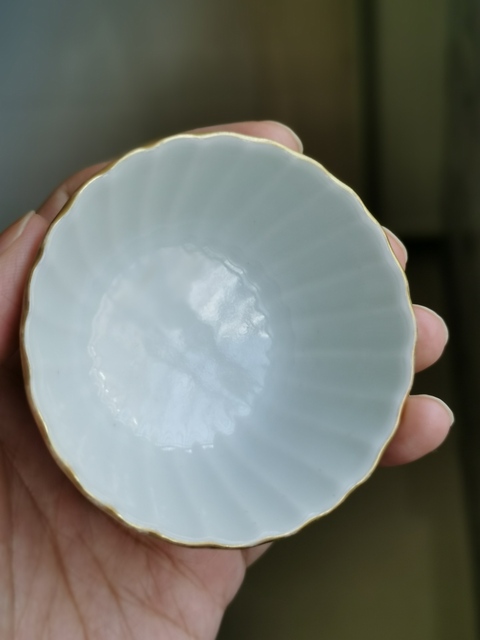 古玩陶瓷花鳥紋淺絳彩杯真品鑒賞圖